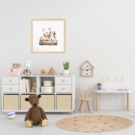 Hog. Frosch, & Hund auf ein Protokoll! Niedlich Ki Poster