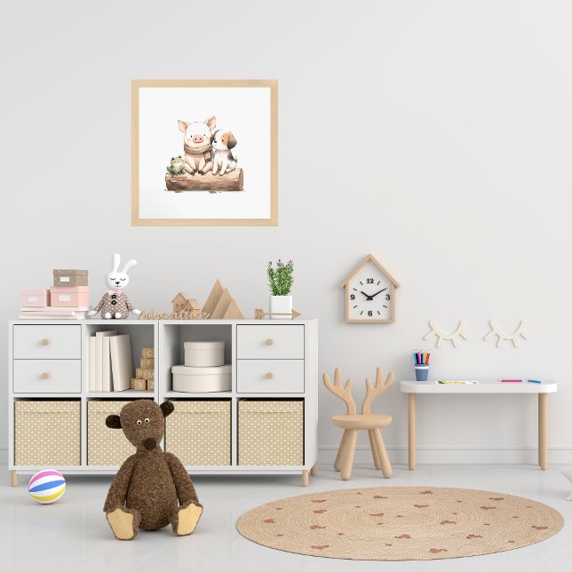 Hog. Frosch, & Hund auf ein Protokoll! Niedlich Ki Poster (Von Creator hochgeladen)