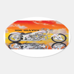 HOG HEAVEN HELMET STICKERS PKG VON 4