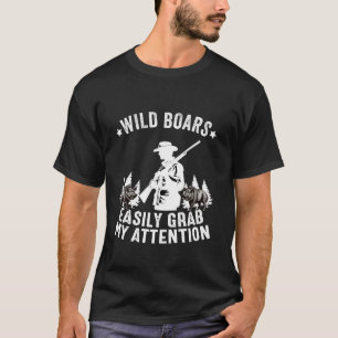 Hog Jagd Männer Vater Wildschwein Schwein Hunter F T-Shirt