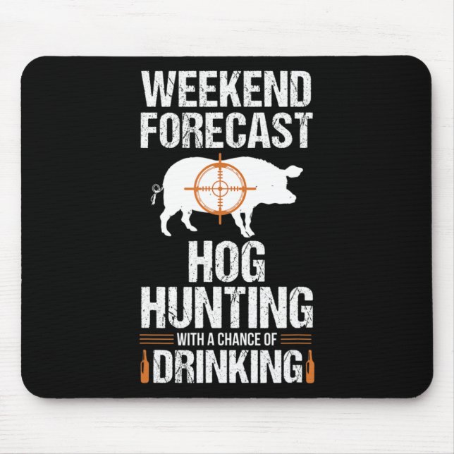 Hog Jagd Spaß Wochenende Bierbrauer Jäger Schweine Mousepad (Vorne)