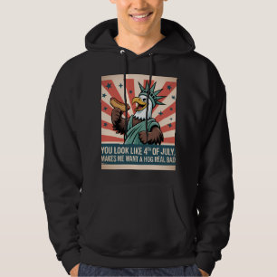 Hog Joke Poster vom 4. Juli Hoodie