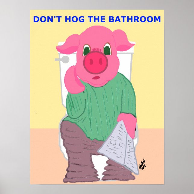 Hog nicht das Poster im Badezimmer (Vorne)