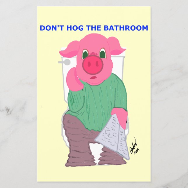 Hog nicht im Badezimmer Flyer (Vorne)