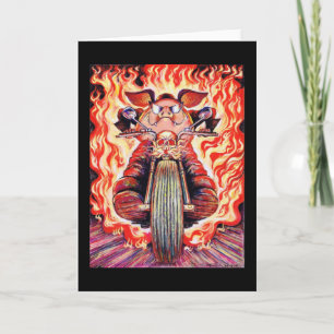 Hog Roast Grußkarte Karte