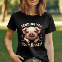 Hog und Kisses Valentines Niedlich Pig Endearing L