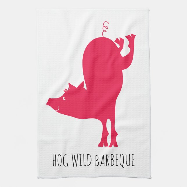 Hog Wild Barbeque Küchentuch (Vertikal)