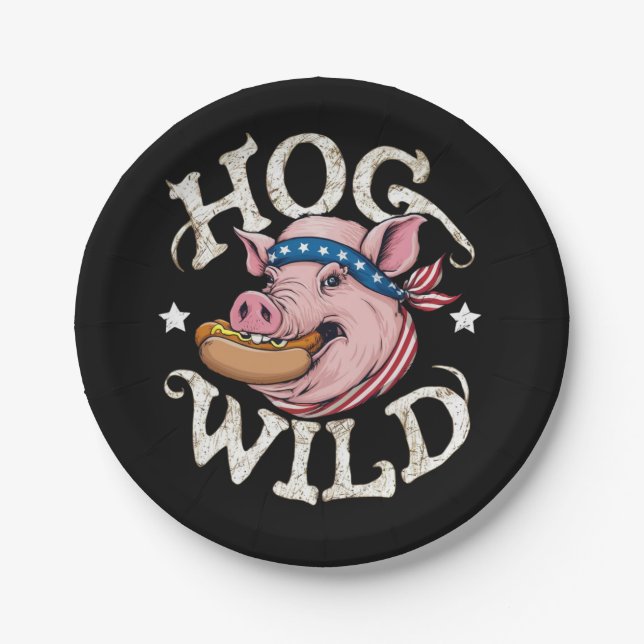 Hog Wild Pappteller (Vorderseite)