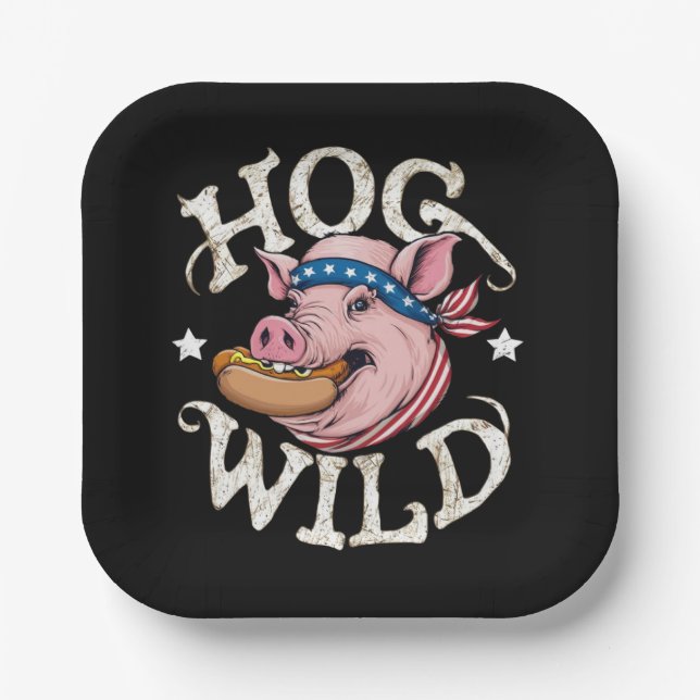 Hog Wild Pappteller (Vorderseite)
