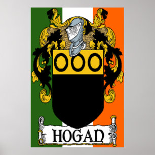 Hogan Coat of Arms Irish Flag Print Poster