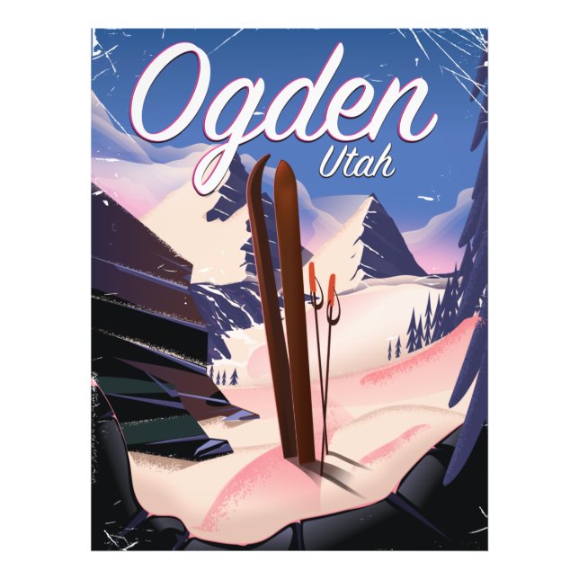 Hogden, Utah Ski Poster (Vorne)