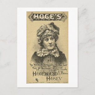 Hoges Horehound Honig Anzeige Vintage 1879 Postkarte