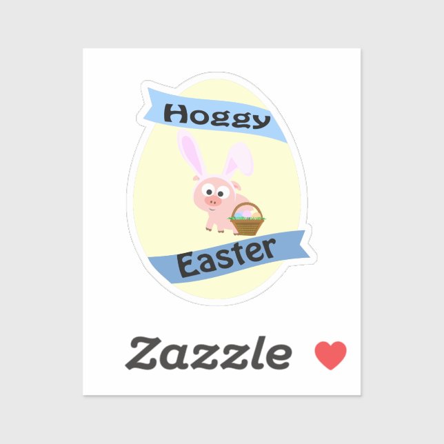 Hoggy Easter Pig Aufkleber (Blatt)