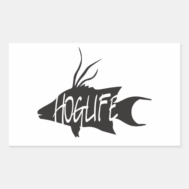 HogLife (Hogfish) Vinyl Decal Rechteckiger Aufkleber (Vorderseite)
