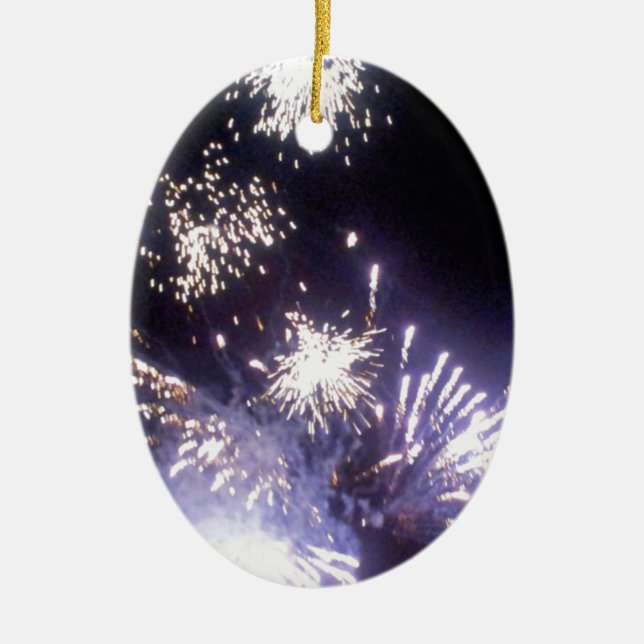 Hogmanay Feuerwerke Keramikornament (Vorne)