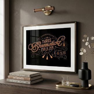 HOGSMEADE™ DIE DREI BROOMSTICKS™ Kneipe & Gasthaus Poster