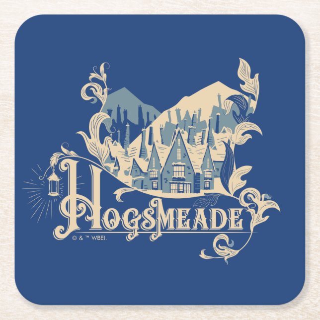 HOGSMEADE™ Vintag Village Graphic Rechteckiger Pappuntersetzer (Vorderseite)