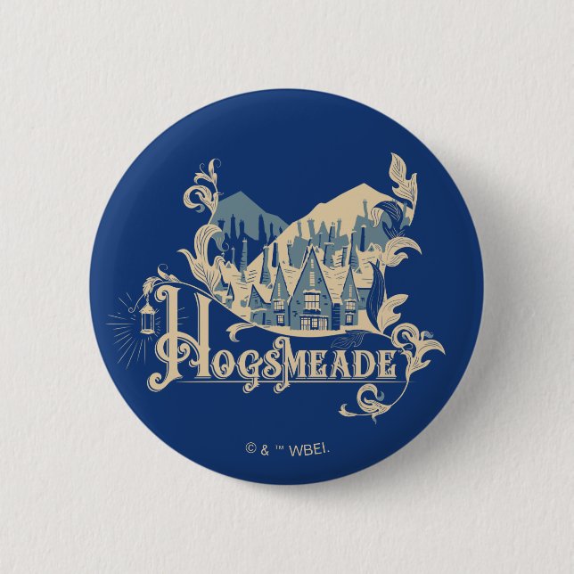 HOGSMEADE™ Vintage-Dorf Grafik Button (Vorderseite)