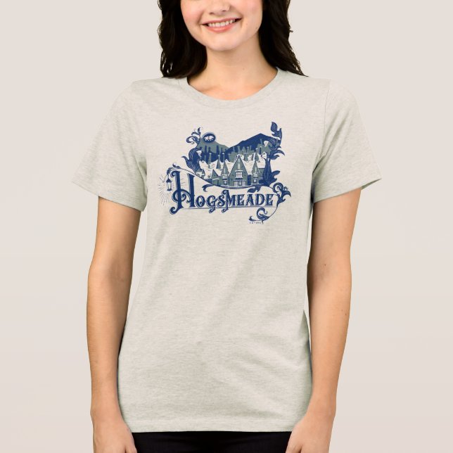 HOGSMEADE™ Vintage-Dorf-Grafik Tri-Blend Shirt (Vorderseite)