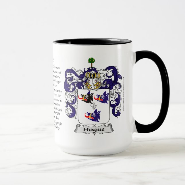 Hogue Familien-Wappen Tasse (Rechts)
