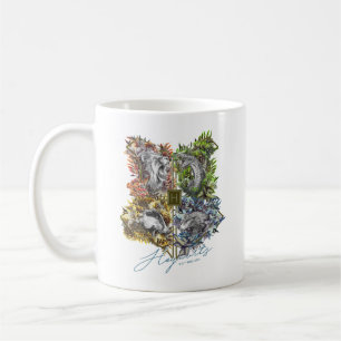 HOGWARTS™ Abzeichen Blumengrafik Kaffeetasse