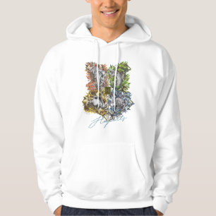 HOGWARTS™ Abzeichen Florales Grafikdesign Hoodie