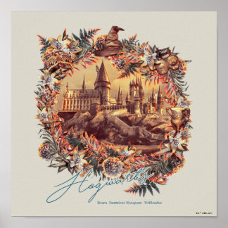 HOGWARTS™ CASTLE Blumengrafik Poster