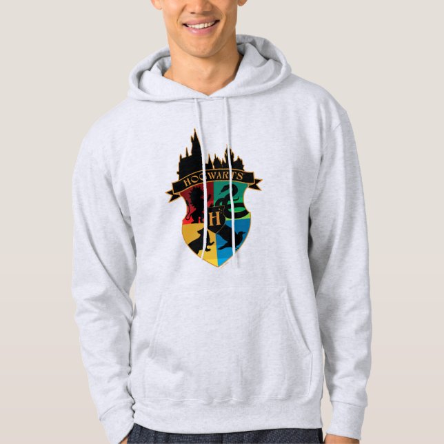 HOGWARTS™ Castle Crest House Pride Badge Hoodie (Vorderseite)