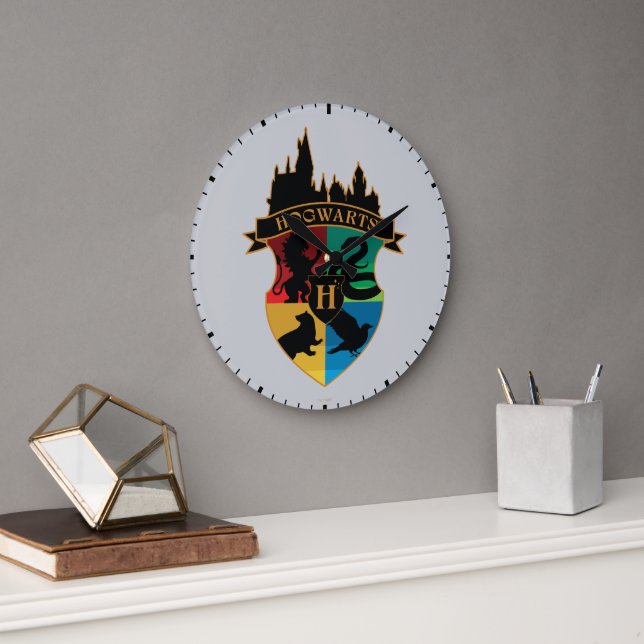 HOGWARTS™ Castle Wappen House Pride Abzeichen Große Wanduhr (Büro)