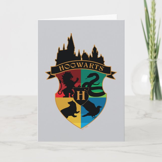 HOGWARTS™ Castle Wappen House Pride Abzeichen Karte (Vorderseite)