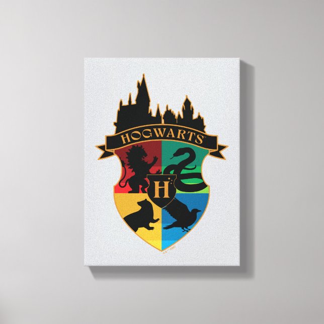 HOGWARTS™ Castle Wappen House Pride Abzeichen Leinwanddruck (Vorderseite)