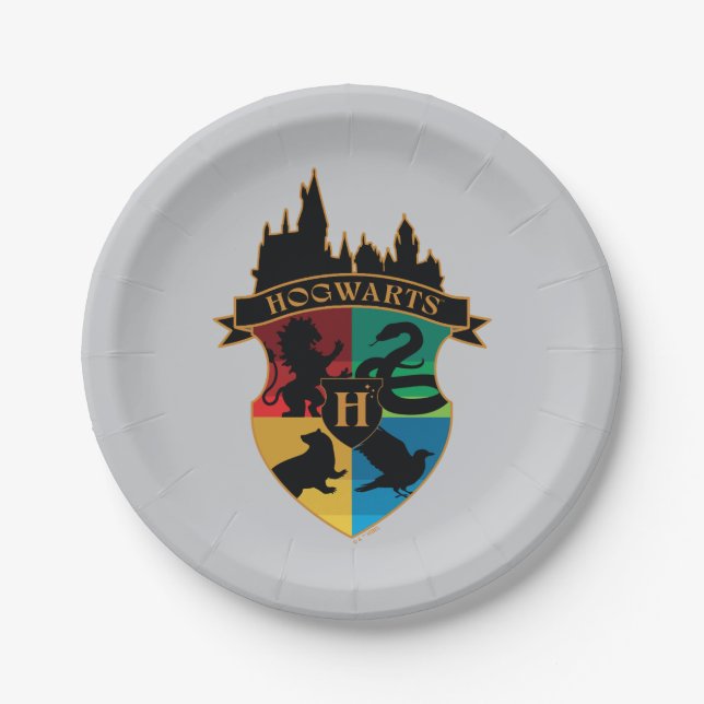 HOGWARTS™ Castle Wappen House Pride Abzeichen Pappteller (Vorderseite)