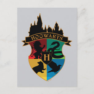 HOGWARTS™ Castle Wappen House Pride Abzeichen Postkarte