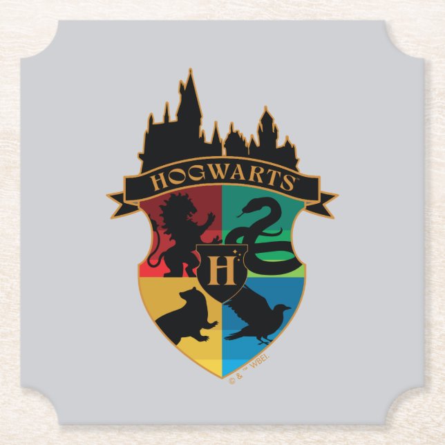 HOGWARTS™ Castle Wappen House Pride Abzeichen Untersetzer (Vorderseite)