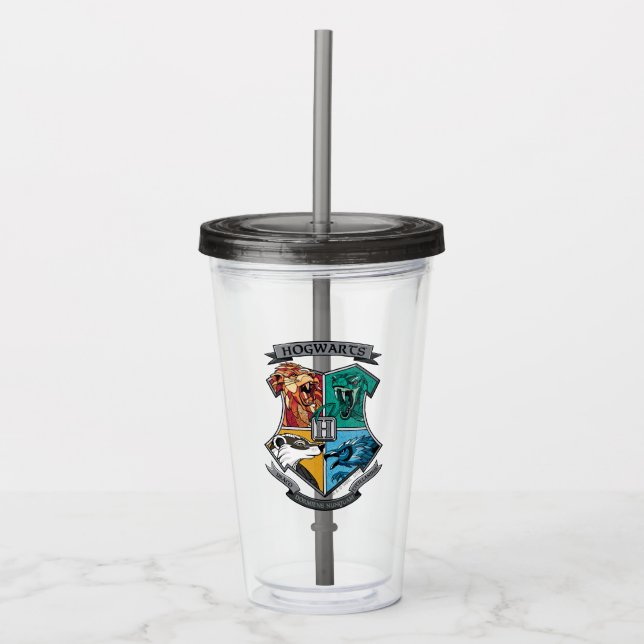 HOGWARTS™ Crosshatched Emblem Acryltrinkbecher (Vorderseite)