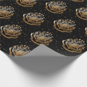 HOGWARTS™ Goldenes Wappen Geschenkpapier