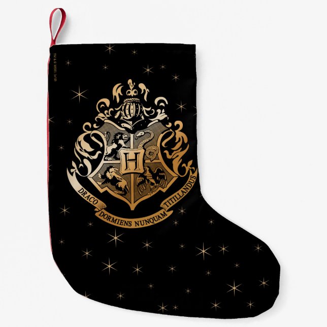 HOGWARTS™ Goldenes Wappen Kleiner Weihnachtsstrumpf (Vorderseite)