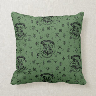 HOGWARTS™ grünes Muster Kissen