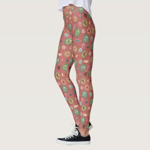 HOGWARTS™ Häuser-Feiertags-Cookie-Muster Leggings