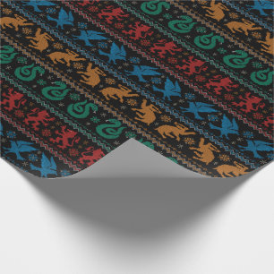 HOGWARTS™ Haustiere Kreuzstich Muster Geschenkpapier