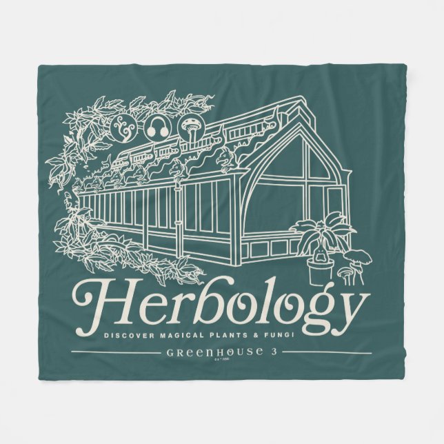 HOGWARTS™ Herbology Greenhouse Fleecedecke (Vorderseite (Horizontal))