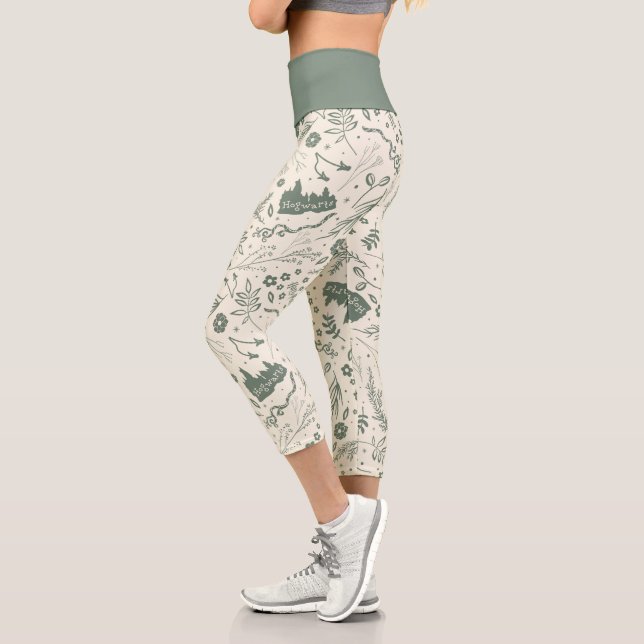 HOGWARTS™ Herbology Magic Pattern Capri Leggings (Links)