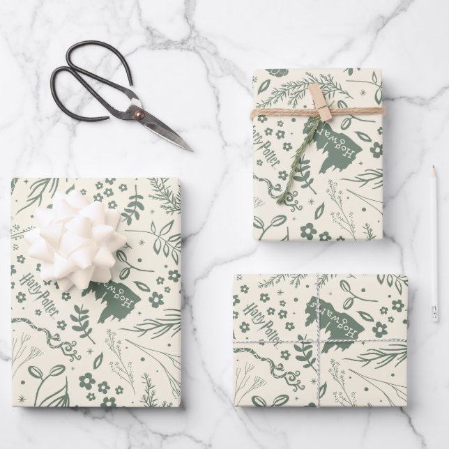 HOGWARTS™ Herbology Magic Pattern Geschenkpapier Set (Vorderseite)