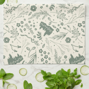 HOGWARTS™ Herbology Magic Pattern Geschirrtuch