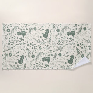 HOGWARTS™ Herbology Magic Pattern Strandtuch