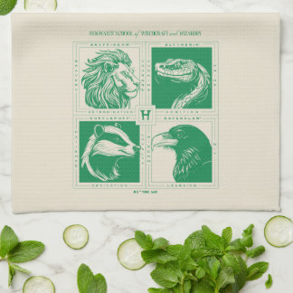 HOGWARTS™ House Animals Grid Geschirrtuch