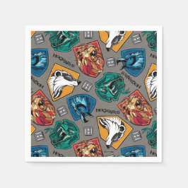 HOGWARTS™ Houses Crosshatched Pattern Serviette