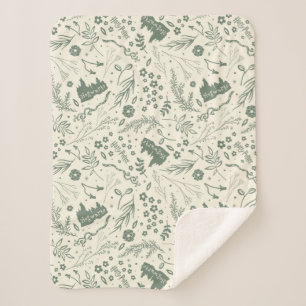 HOGWARTS™ Kräuterkunde-Magie-Muster Sherpadecke