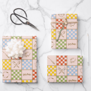 HOGWARTS™ QUIDDITCH™ Team Karomuster Geschenkpapier Set