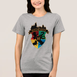 HOGWARTS™ Schloss-Wappen-Haus-Stolz-Abzeichen Tri-Blend Shirt